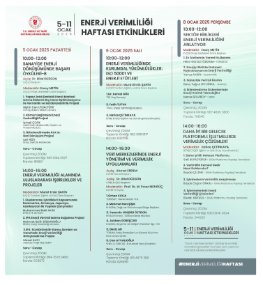 Enerji Verimliliği Haftası Çevrimiçi Programı