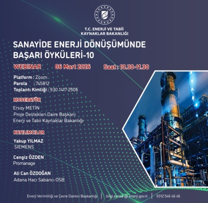 Enerji Verimliliği Webinar Duyurusu